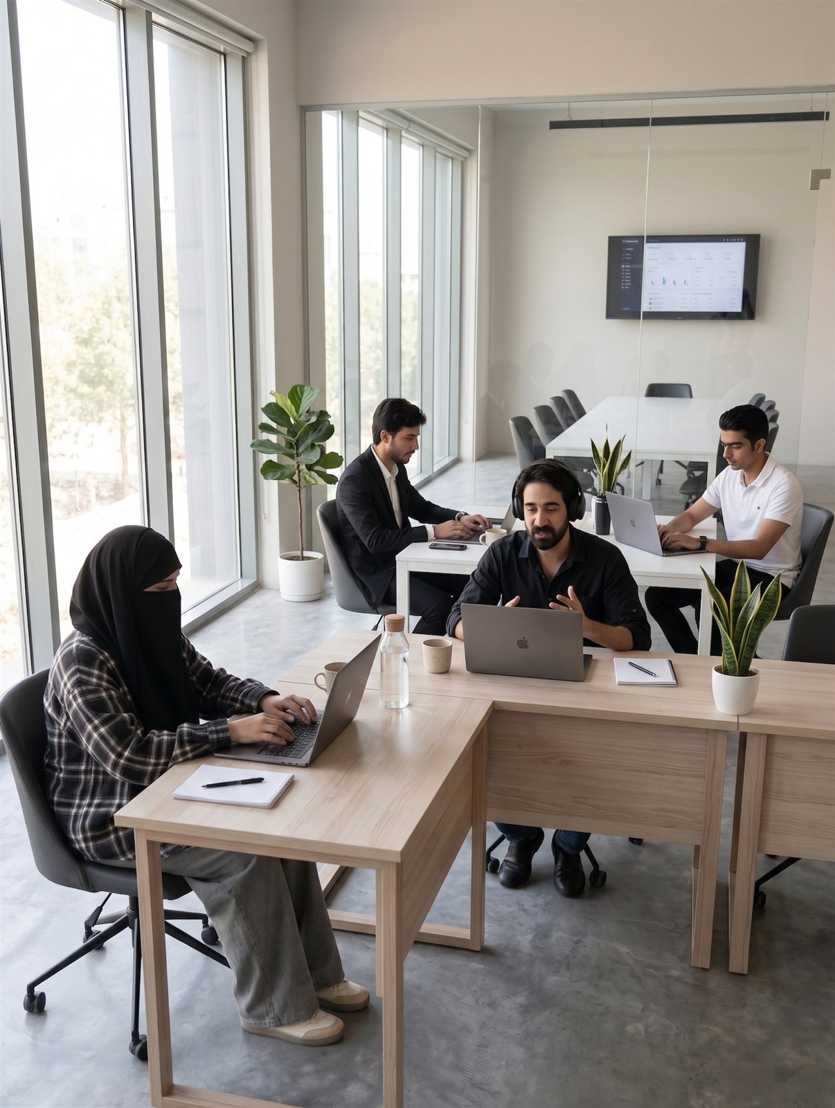 ScaleWise VA Specialists at individual workstations running client store operations