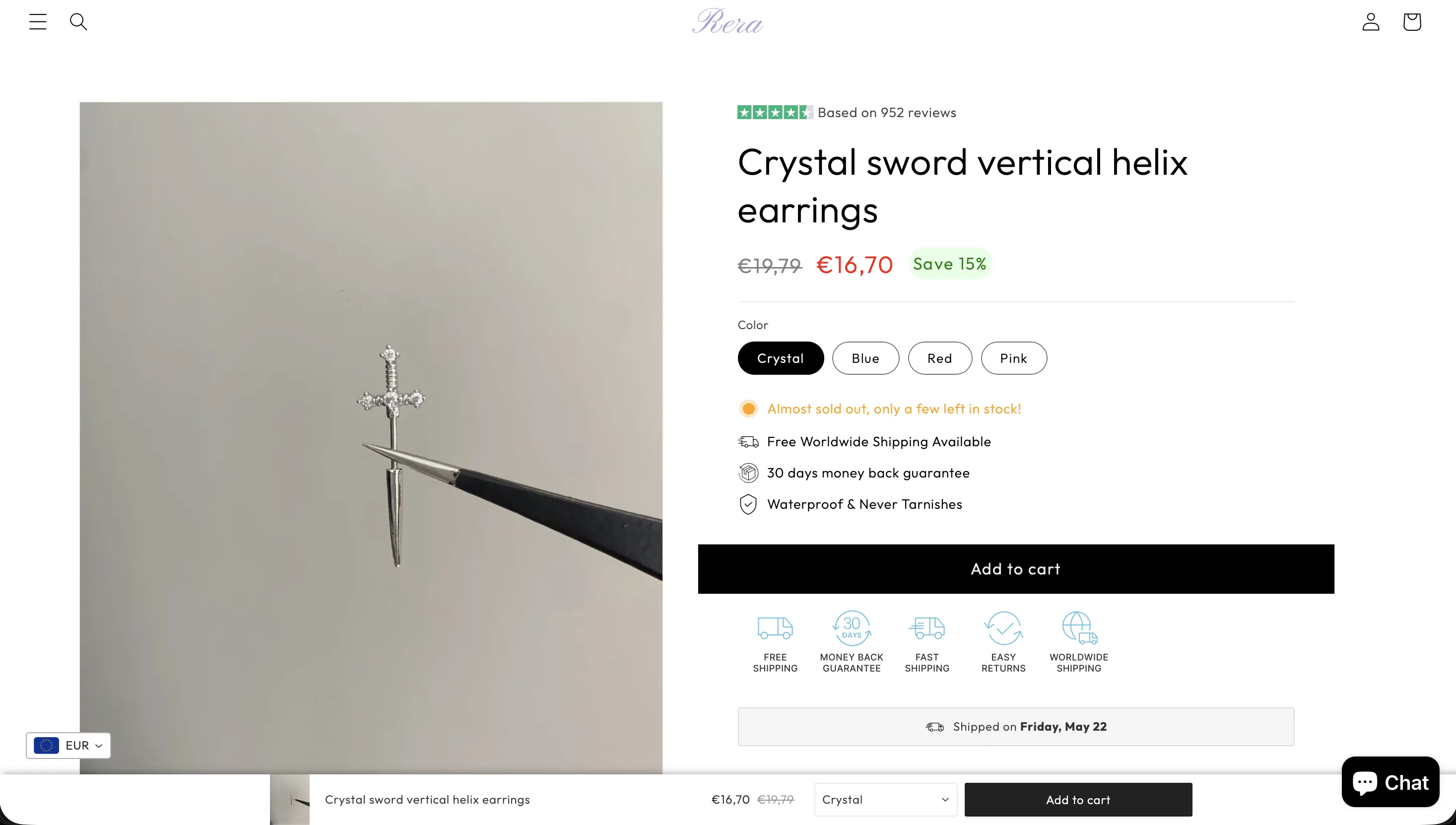 Rera Jewels – A product page that does the selling.