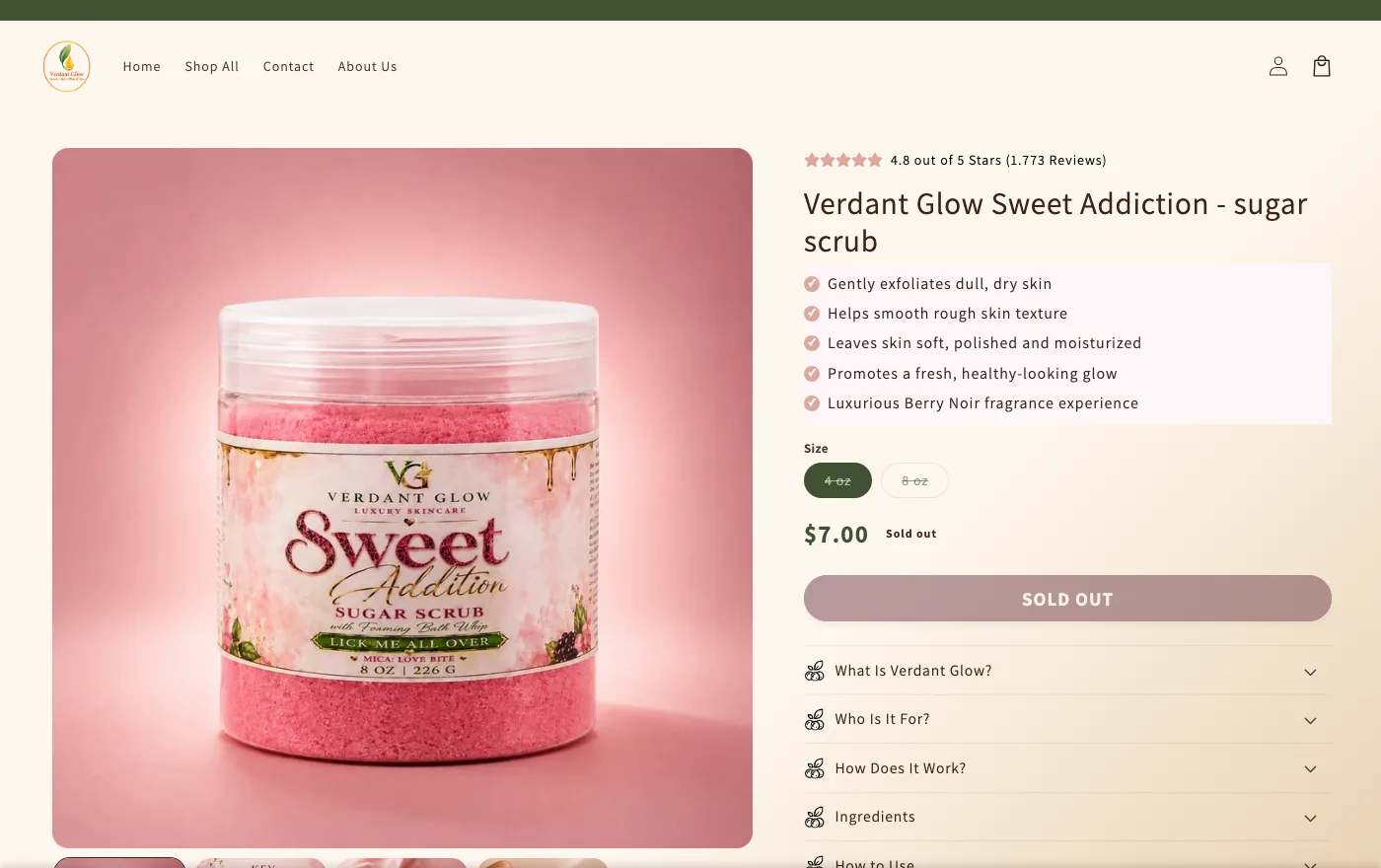 Verdant Glow – Set up for the wrong country.